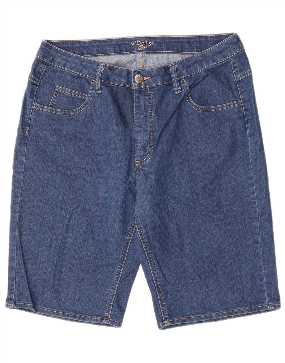 Pantaloni scurți din denim LEE Riders pentru femei US 14 XL W34 Bumbac albastru