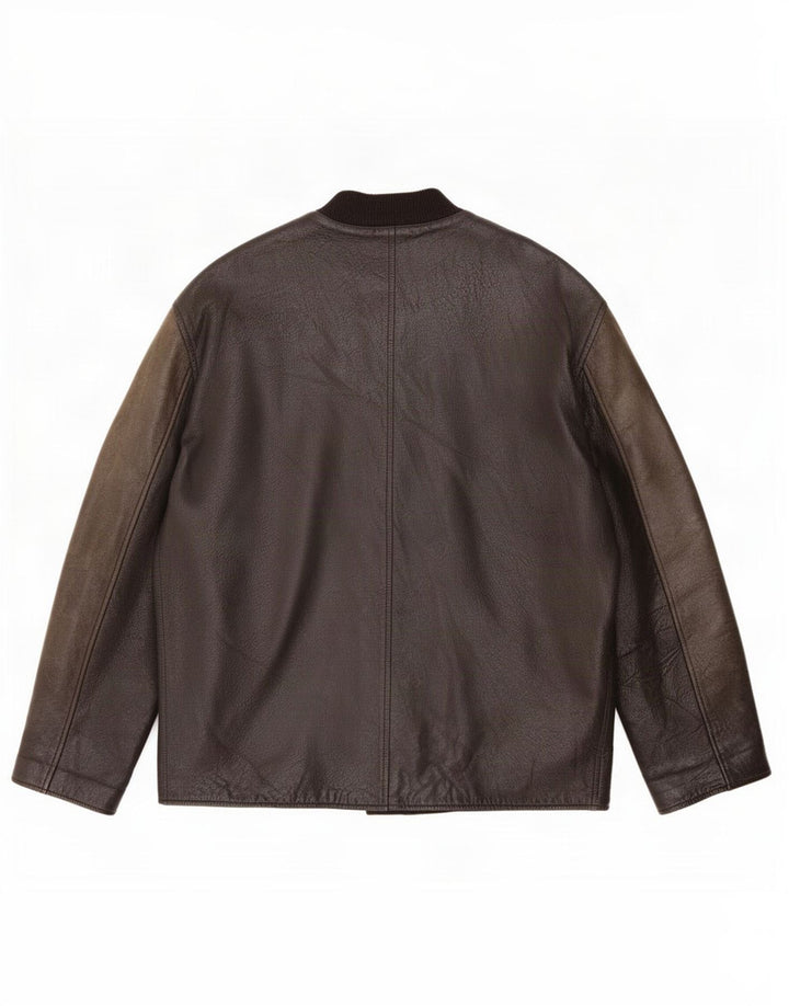 Jachetă de piele BARNEYS pentru bărbați UK 36 Small Black