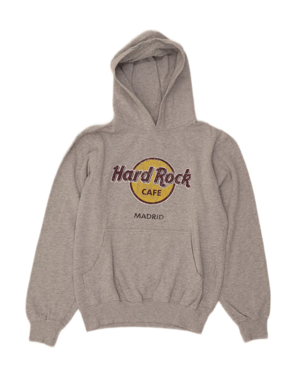Pulover pentru femei Hard Rock Cafe Madrid, cu glugă, UK 14 Medium Gri Pete