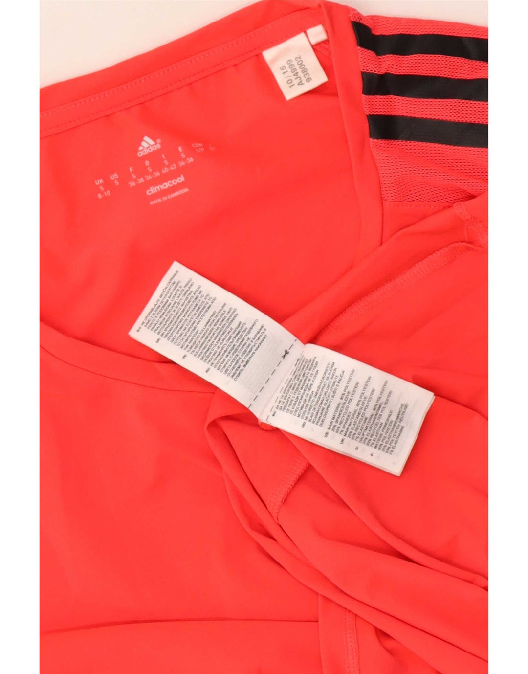 Tricou Adidas Climacool pentru femei Top UK 8/10 Poliester roșu mic