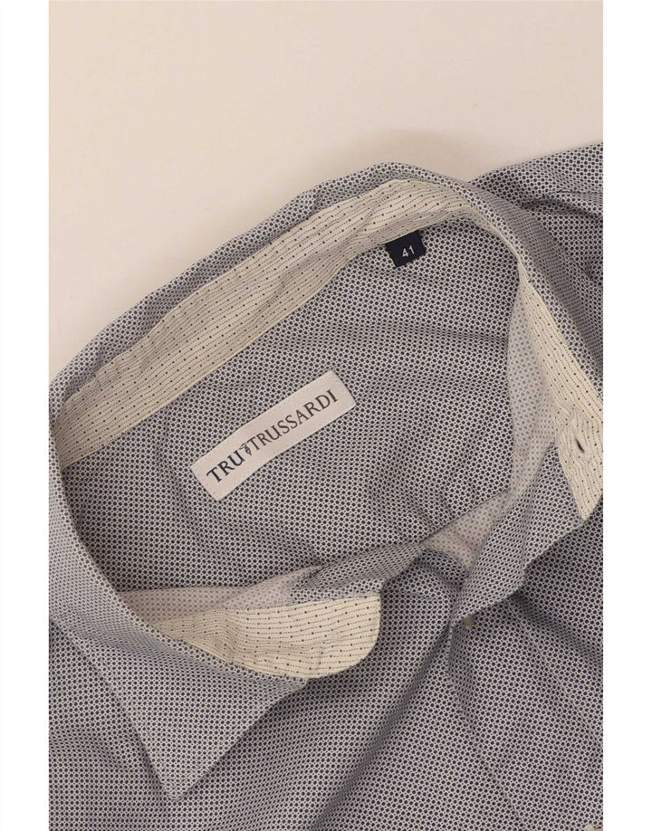 Trussardi Cămașă Bărbați Mărimea 41 Medium Blue Spotted