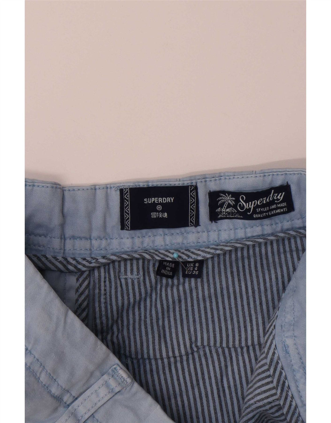 Pantaloni caldi pentru femei Superdry UK 8 Small W28 Blue Bumbac