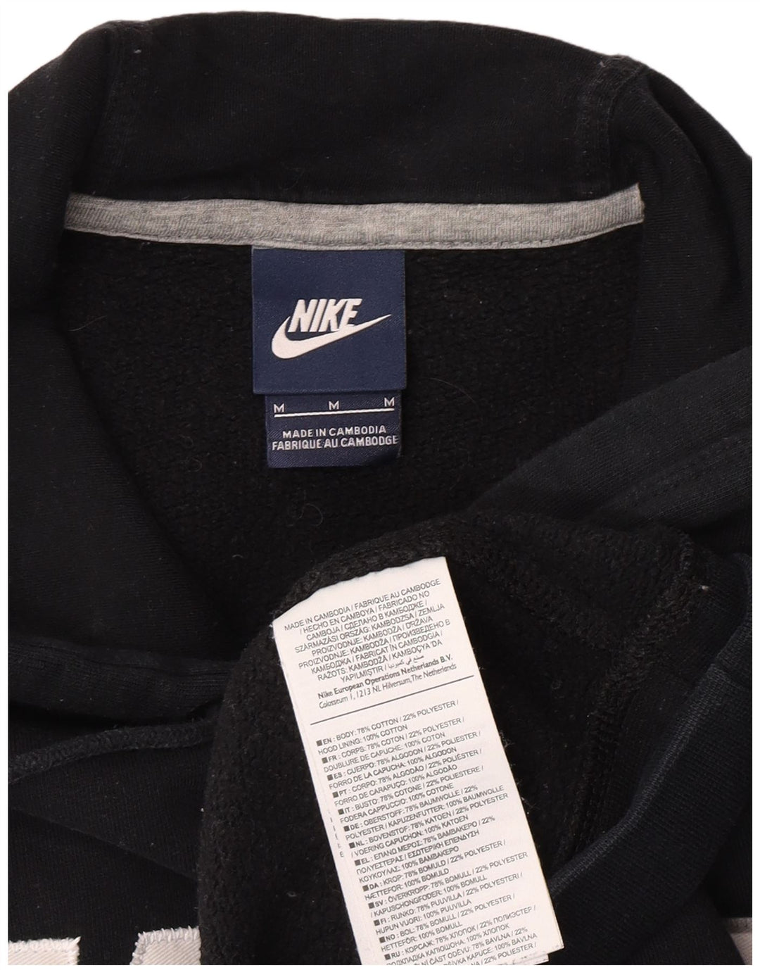 Pulover Nike Grafic pentru bărbați, bumbac mediu negru