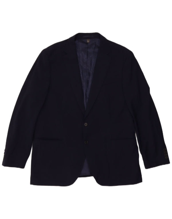 Jachetă pentru bărbați Marks & Spencer, cu 2 nasturi, UK 44 2XL Lână bleumarin