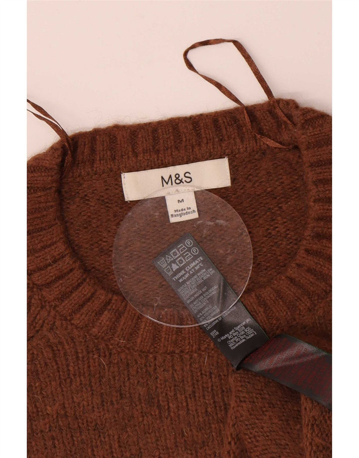 Pulover pentru femei Marks & Spencer cu decolteu triplu UK 14 maro mediu