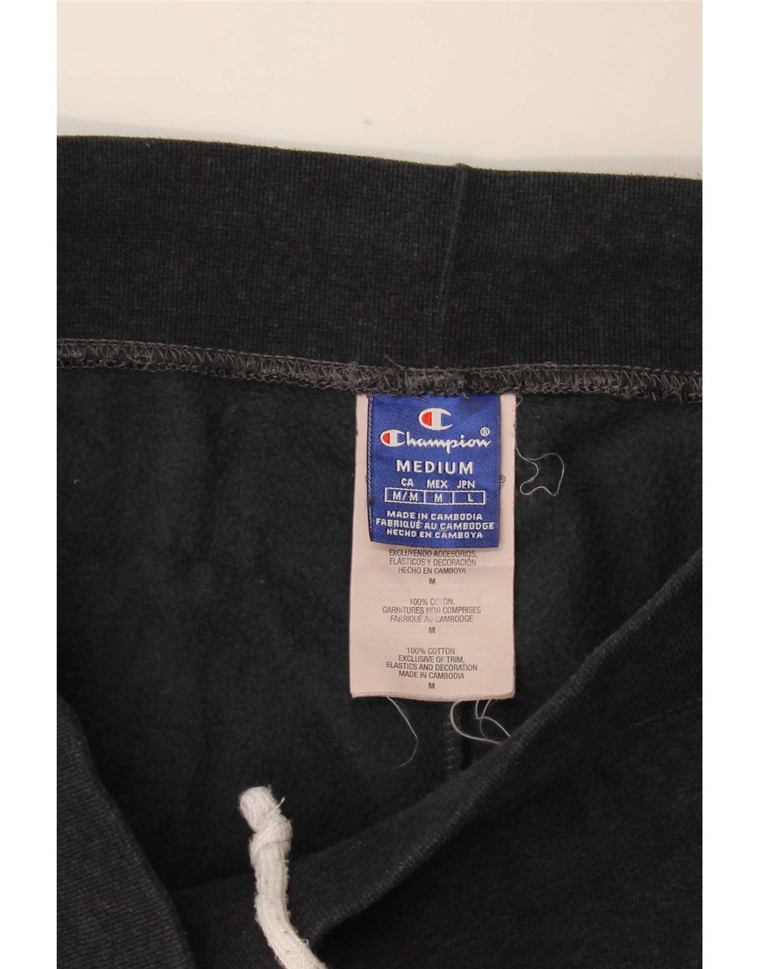 Pantaloni de trening grafic pentru bărbați Champion Pantaloni de jogging, bumbac gri mediu