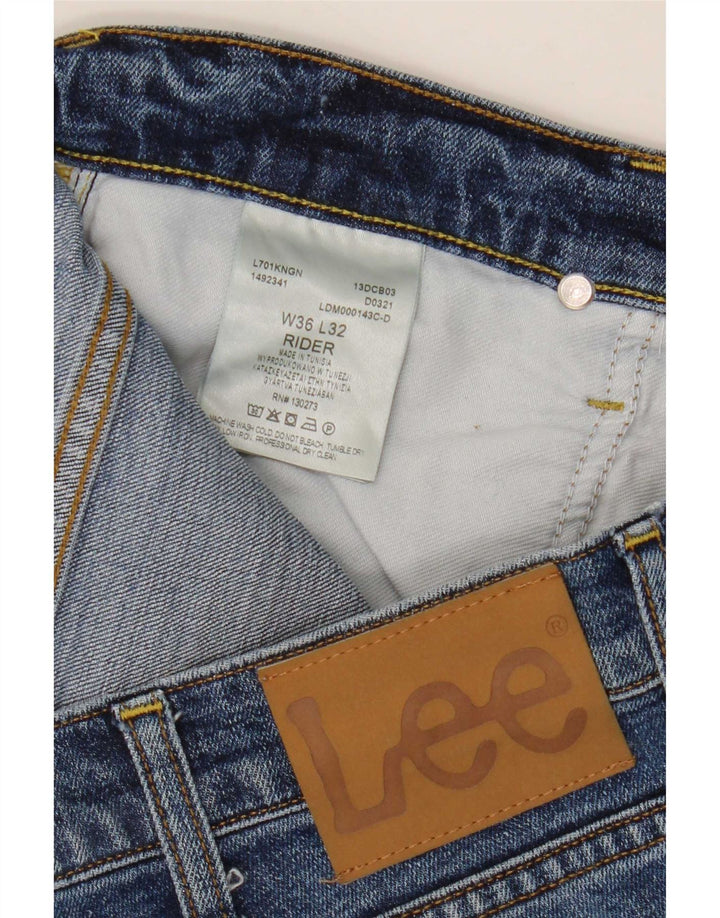 Blugi Lee Rider Slim pentru bărbați W36 L32 Bumbac albastru