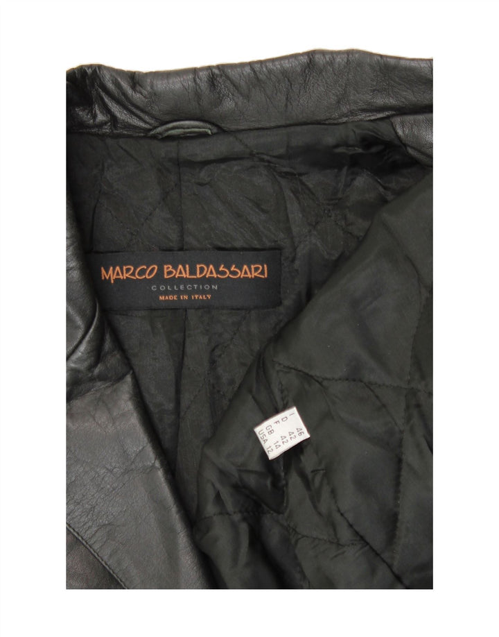 MARCO BALDASSARI Womens Overcoat UK 14 Large Black Vintage Marco Baldassari and Second-Hand Marco Baldassari from Messina Hembry 