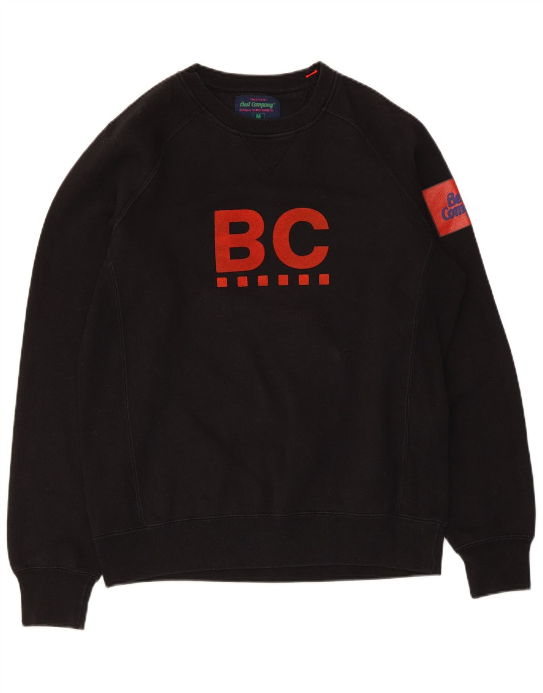 Hanorac pentru bărbați Best Company Graphic Regular Fit Pulover mediu negru