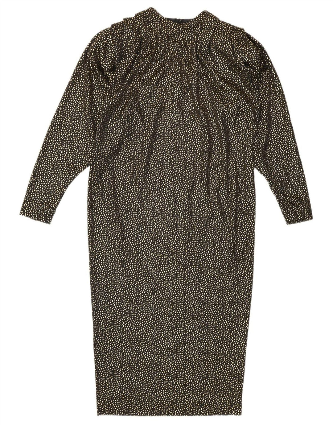 Rochie schimbătoare cu mânecă lungă pentru femei vintage IT 42 Medium Gold Spotted
