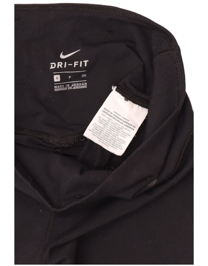 Leggings NIKE Dri Fit Capri pentru femei UK 8 Small Nylon negru