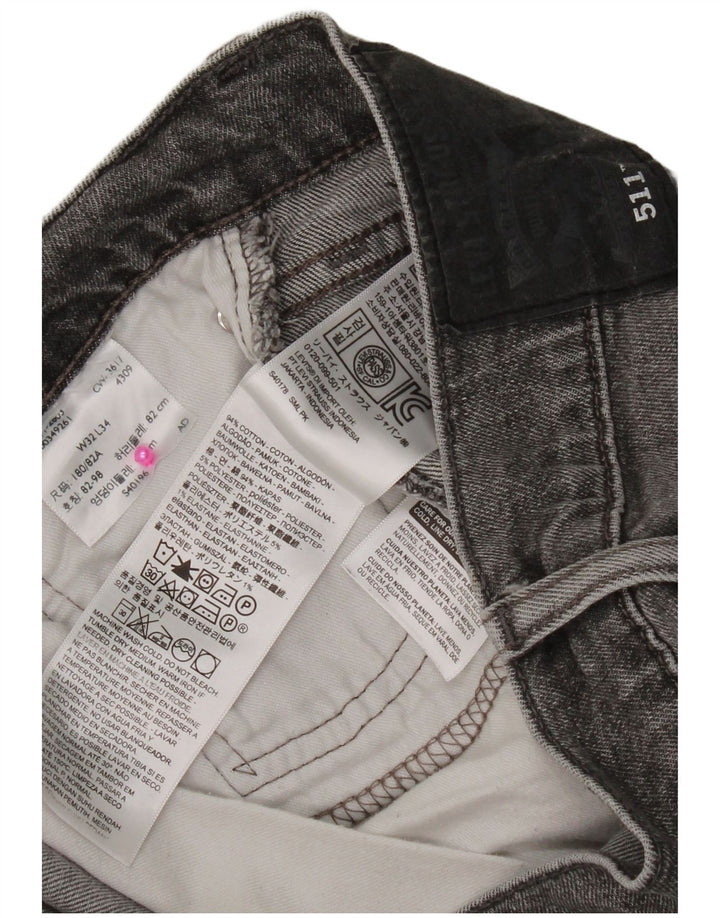 Blugi Levi's 511 Slim pentru bărbați W32 L34 bumbac gri