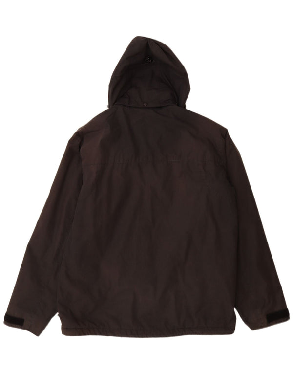 Jack Wolfskin Jachetă de vânt cu glugă pentru bărbați UK 40/42 Poliester negru mare