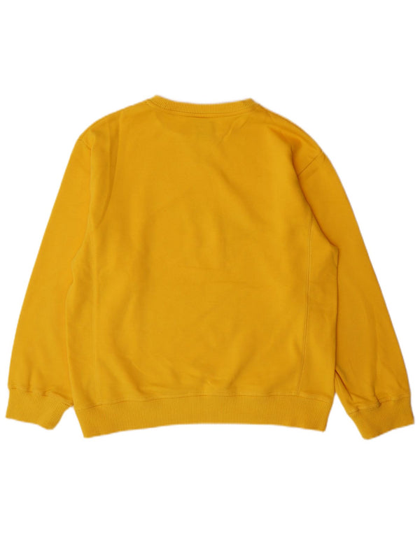 Nike Boys Graphic Sweatshirt Jumper 12-13 Years Large Yellow Cotton