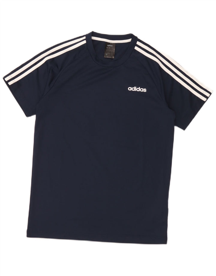 Tricou Adidas Climalite pentru bărbați Top mic, poliester bleumarin
