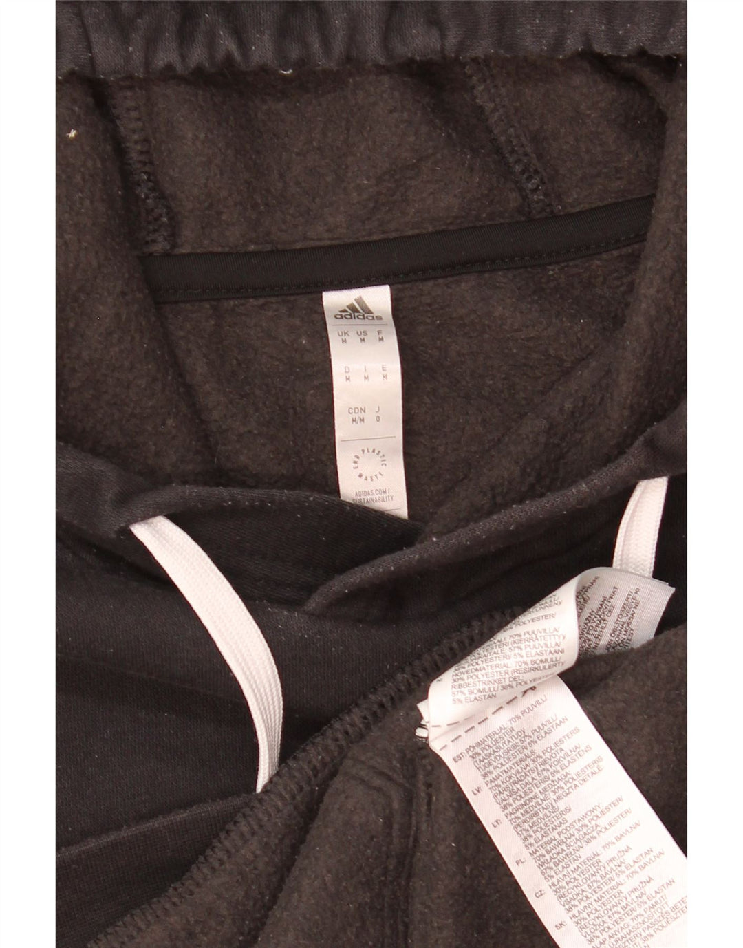 Pulover Adidas pentru bărbați, bumbac mediu negru