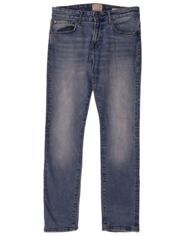 Blugi slim pentru bărbați Guess W31 L32 bumbac albastru