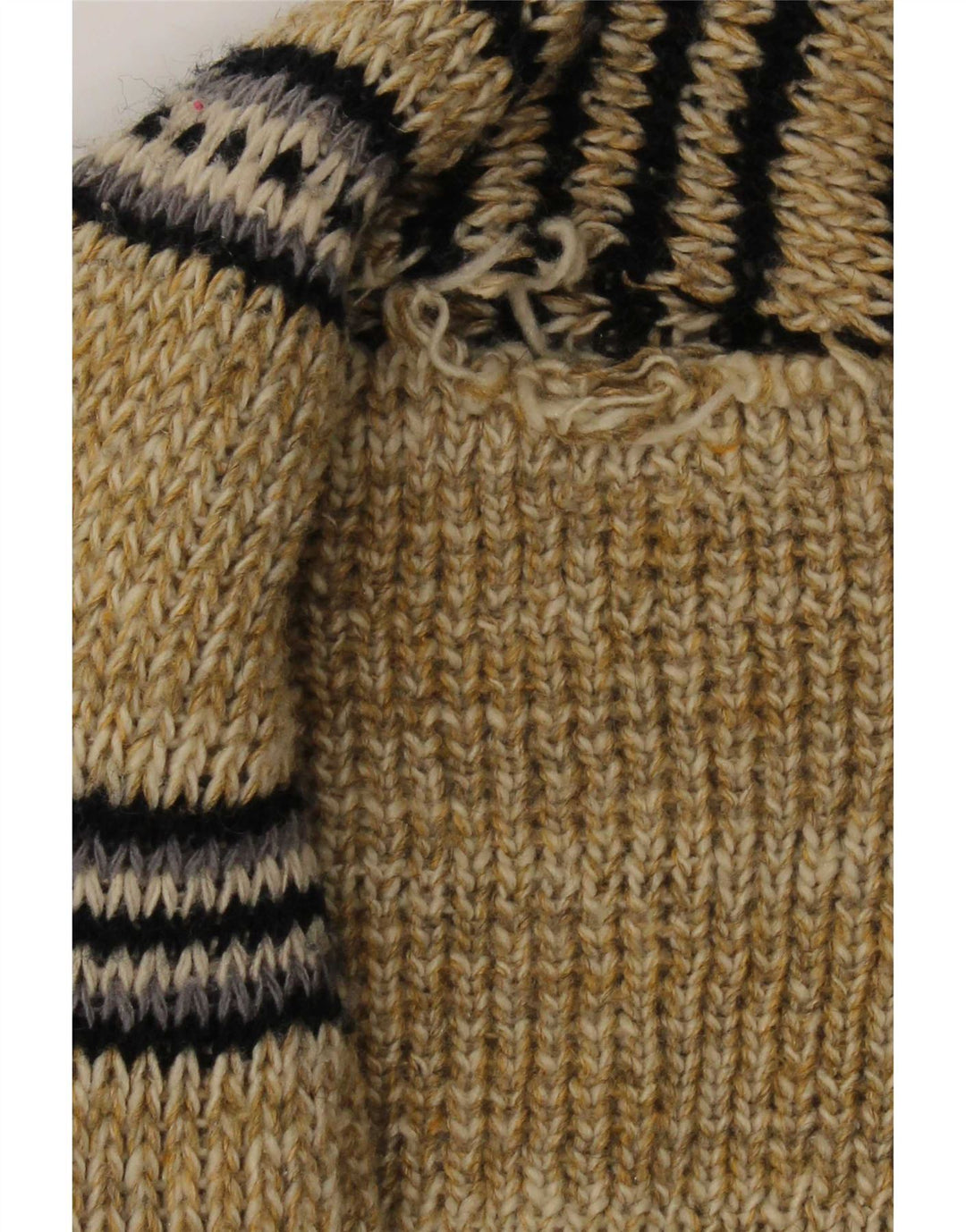 Pulover cardigan deschis pentru bărbați vintage, bej mediu, bloc de culoare