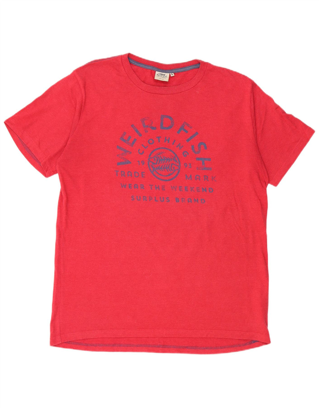 WEIRD FISH Tricou grafic pentru bărbați Top mare bumbac roșu