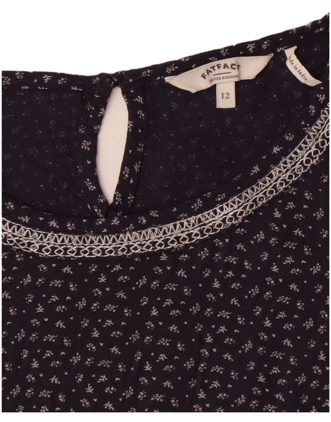 Fat Face Femei Schift Dress UK 12 Medium Bluemarin Floral Viscose