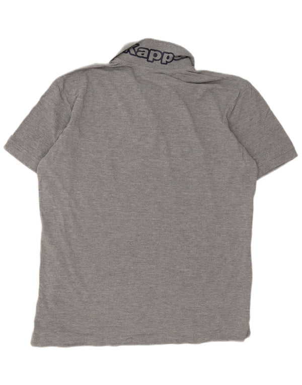 Cămașă polo cu grafică pentru bărbați Kappa 2XL, bumbac cu pete gri
