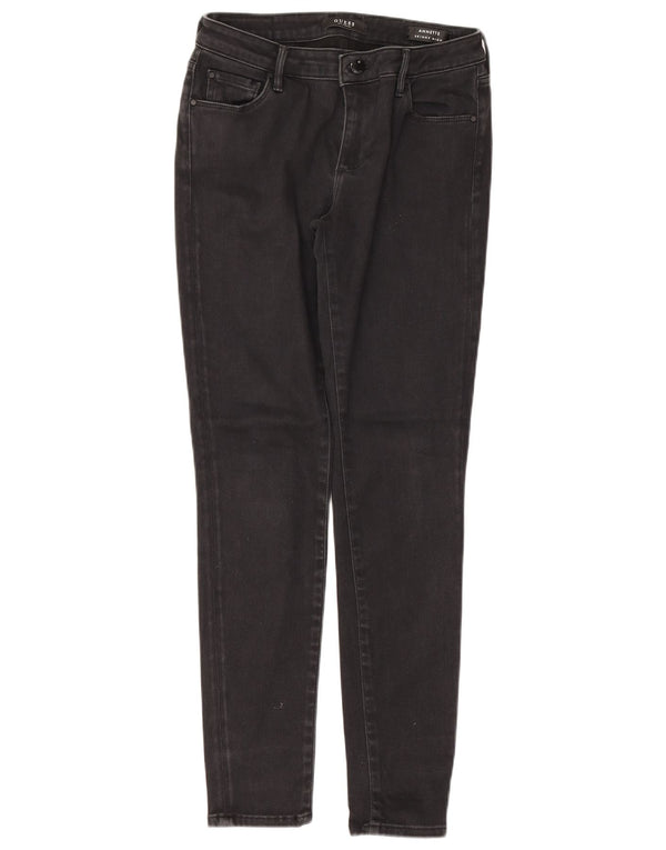 Guess Blugi skinny Annette cu talie înaltă pentru femei W28 L29 negri