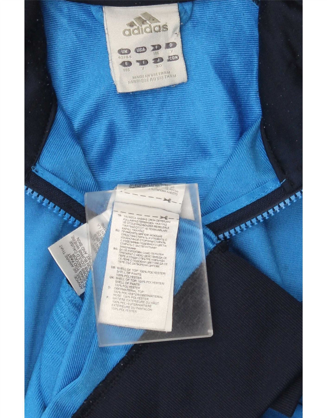 Jachetă de trening pentru bărbați Adidas Marea Britanie 42/44, mare, albastru, poliester