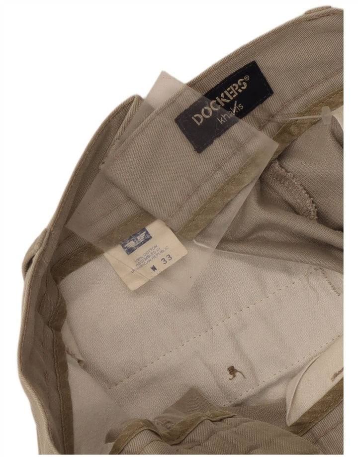 Pantaloni scurți chino pentru bărbați Dockers Khakis Pegged W33, bumbac mediu bej
