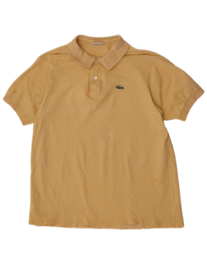 Tricou polo Lacoste pentru bărbați mărimea 5 mare, galben din bumbac