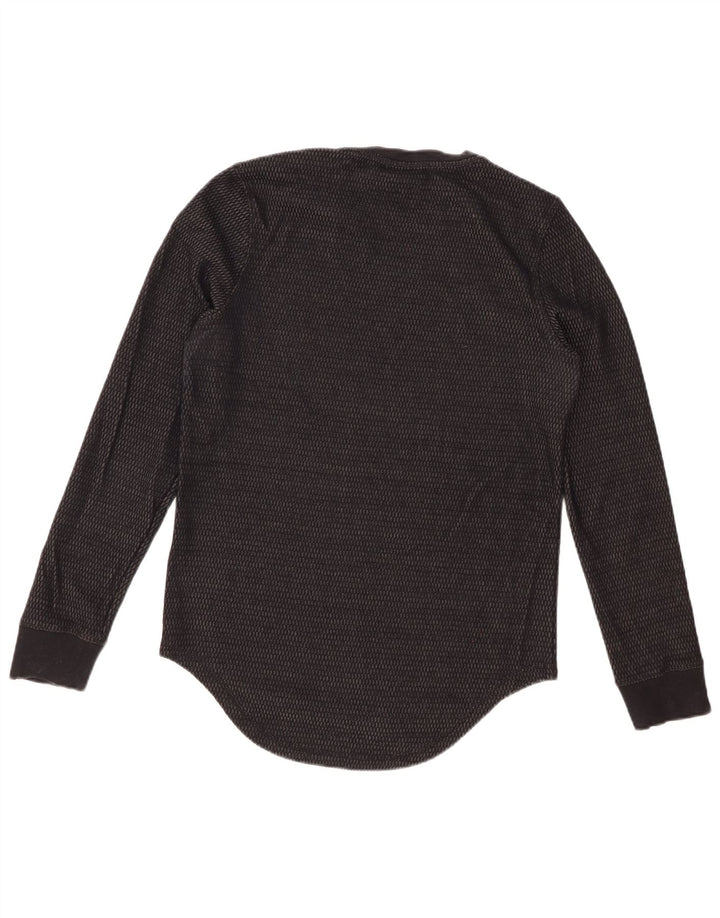 DKNY Top pentru bărbați cu mânecă lungă XS bumbac negru