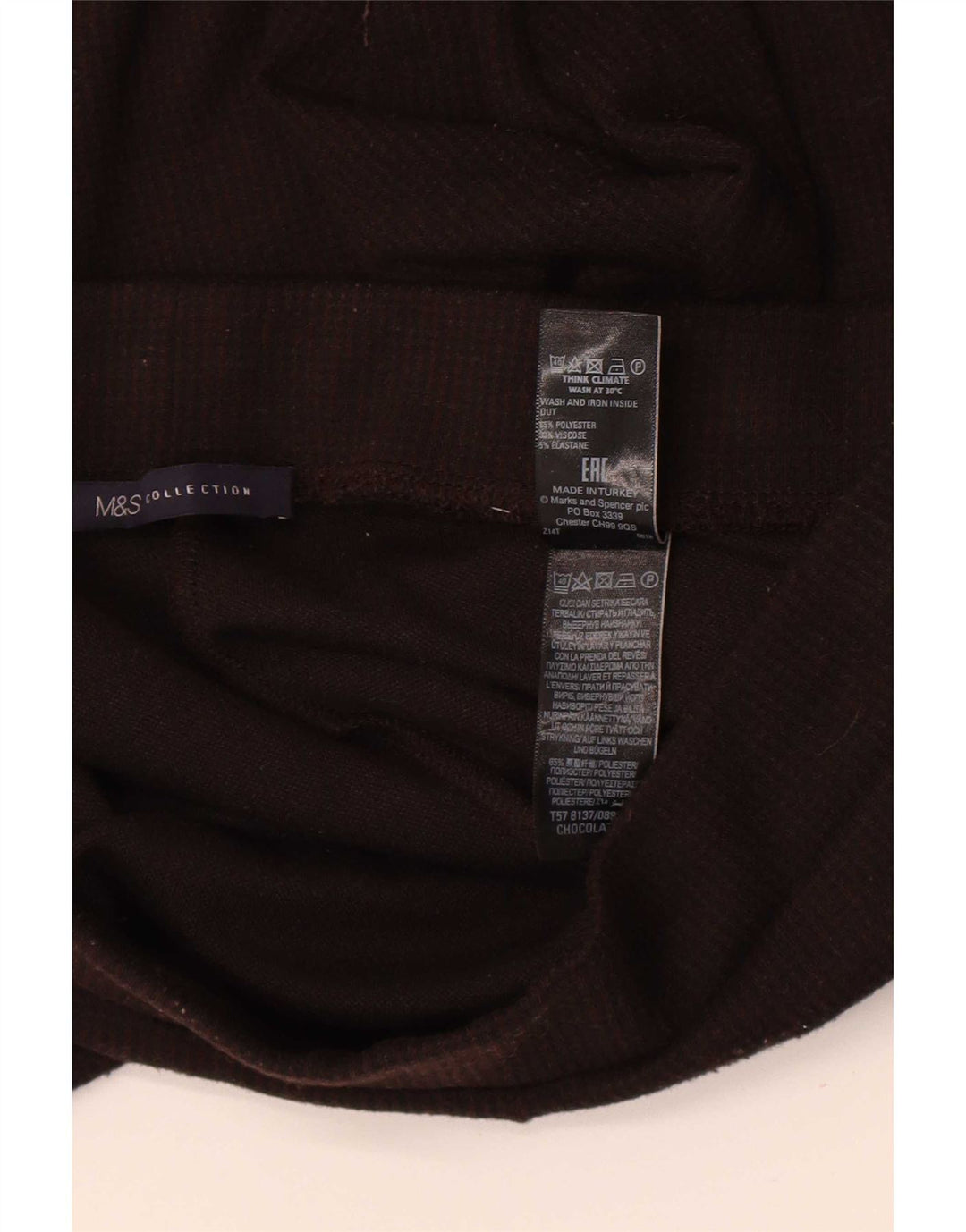 Leggings obișnuiți pentru femei Marks & Spencer UK 12 Poliester maro mediu