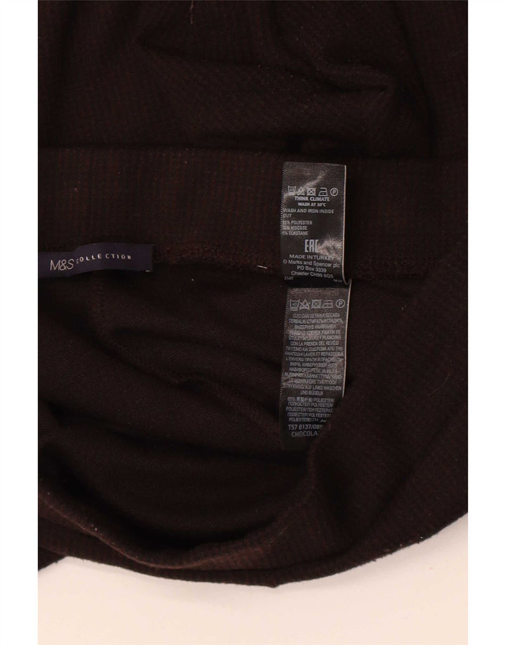 Leggings obișnuiți pentru femei Marks & Spencer UK 12 Poliester maro mediu