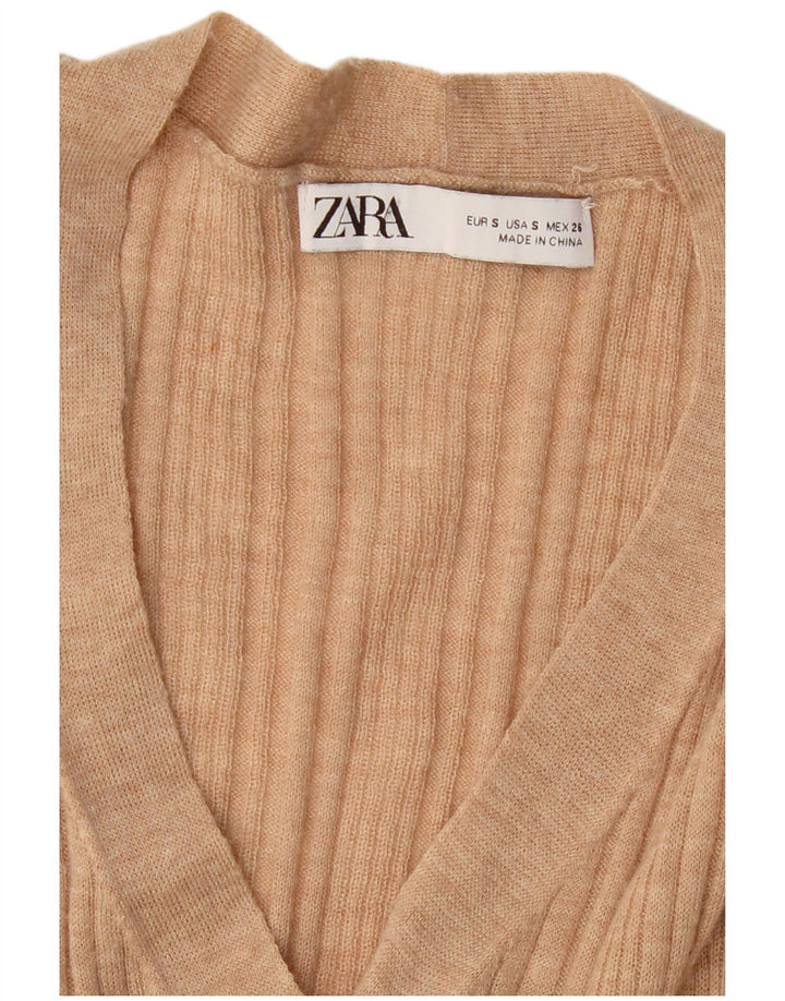 Pulover cardigan pentru femei ZARA UK 10 Mic Bej