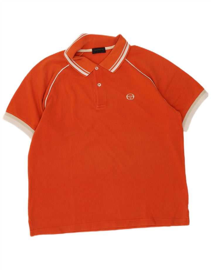 Tricou polo Sergio Tacchini pentru bărbați EU 50 portocaliu mediu bumbac color bloc
