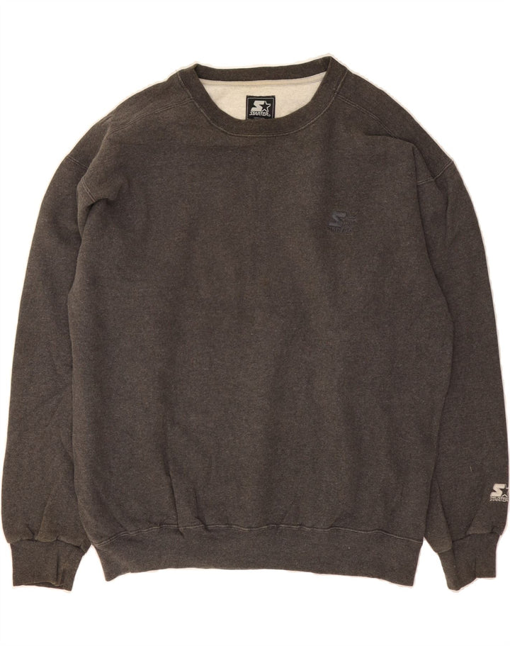 STARTER Mens Sweatshirt Jumper XL Grey Vintage Starter and Second-Hand Starter from Messina Hembry 
