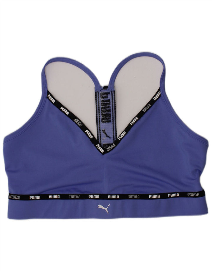 Sutien sport grafic Puma pentru femei Top Medium Blue Poliester Sports