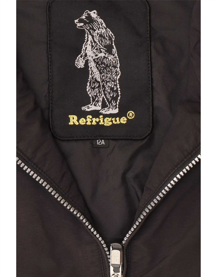Jachetă Bomber Băieți Refrigue 13-14 Ani Nylon Negru
