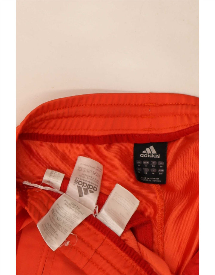 Pantaloni de trening cu grafic pentru femei Adidas UK 10 Poliester portocaliu mic