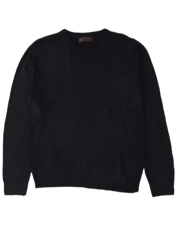 Marks & Spencer Mens Crew Neck Jumper Sweater Medium Navy Blue Acrylic