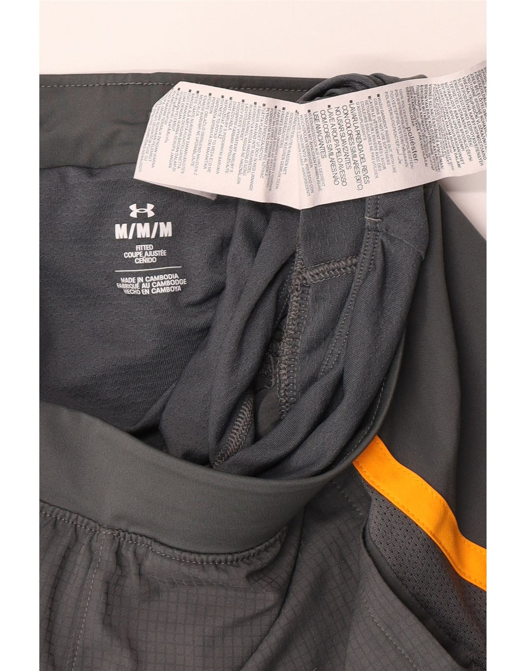 Pantaloni scurți sport grafic Under Armour pentru bărbați, gri mediu, poliester color bloc