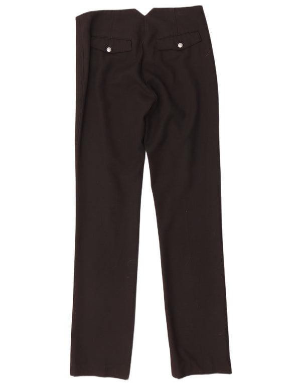 Pantaloni chino drepți pentru femei Armani Jeans UK 10 Small W28 L32 Black