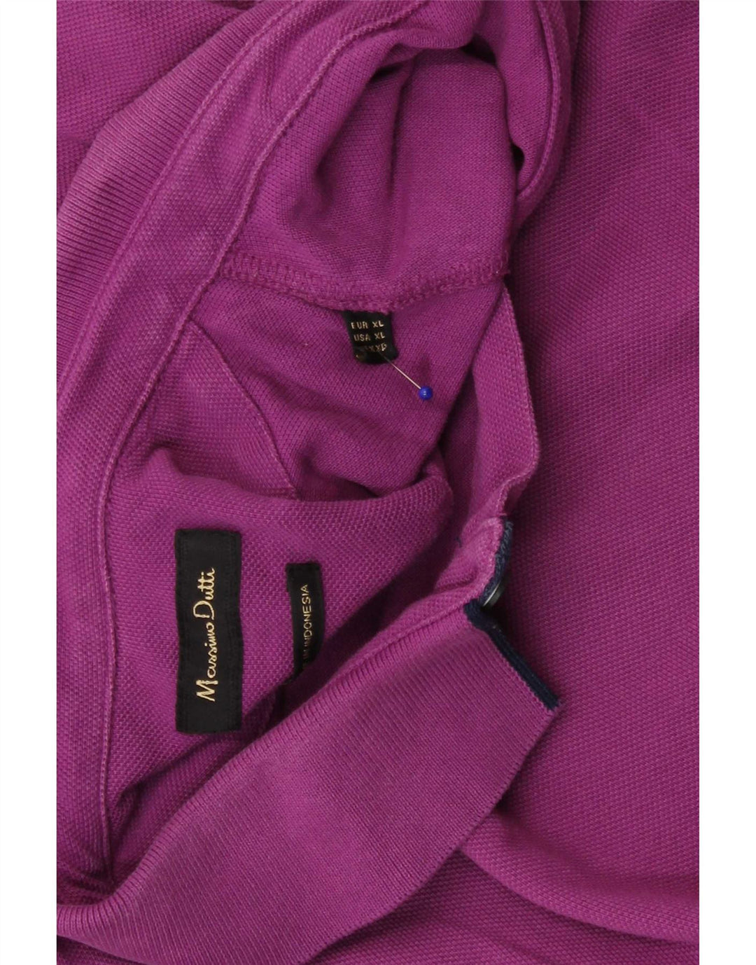 Cămașă polo Massimo Dutti pentru bărbați XL din bumbac violet