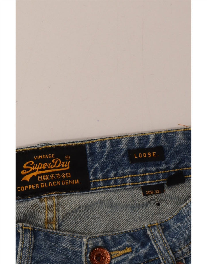 Blugi largi pentru bărbați Superdry W30 L32 Bumbac albastru