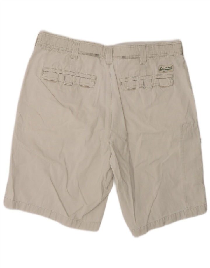 Pantaloni scurți cargo Columbia pentru bărbați W34, mari, bej, bumbac