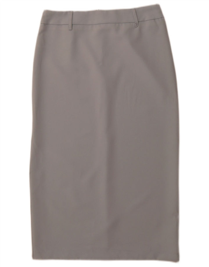 BENETTON Womens See Through Midi Skirt IT 42 Medium W28  Blue Polyester