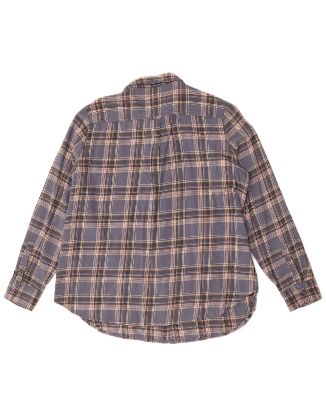Cămașă de flanel pentru femei Fat Face UK 12 Medium Blue Check Bumbac