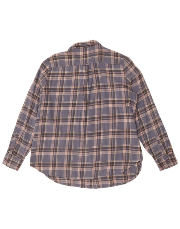 Cămașă de flanel pentru femei Fat Face UK 12 Medium Blue Check Bumbac