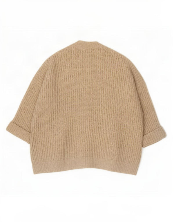 Pulover cardigan deschis supradimensionat pentru femei Zara UK 14 Bej mediu