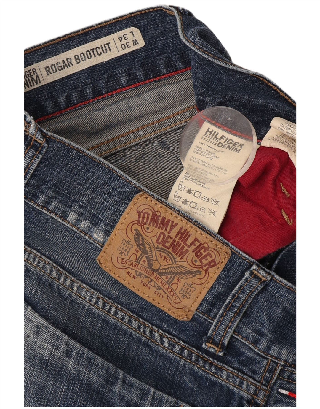 Blugi Tommy Hilfiger pentru femei Roger Bootcut W30 L34 Bumbac albastru