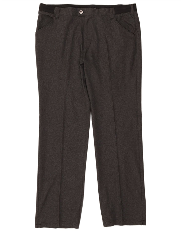 Pantaloni casual drepti pentru bărbați Adidas W38 L34 poliester gri
